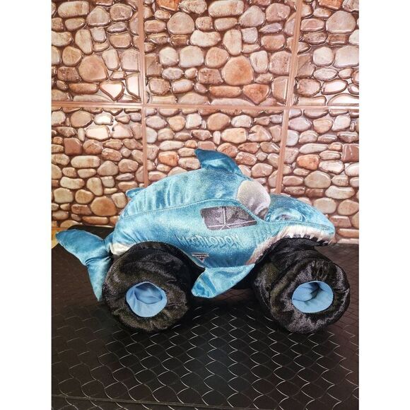 Monster Jam Megalodon Shark Monster Truck Plush 17" Jumbo #A29 - Picture 5 of 9